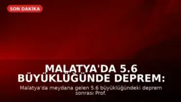 Malatya'da 5.6 Büyüklüğünde Deprem: Prof. Dr. Şener Üşümezsoy'un Tahmini Doğrulandı