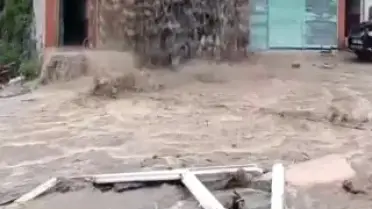 Ordu'nun Korgan İlçesinde Sağanak Yağış Sele Neden Oldu: Ev İçinden Caddeye Sel Aktı