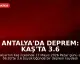 Antalya'da Deprem: Kaş'ta 3.6 Büyüklüğünde Sarsıntı
