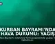 Kurban Bayramı'nda Hava Durumu: Yağış Beklentisi ve Sıcaklık Tahminleri