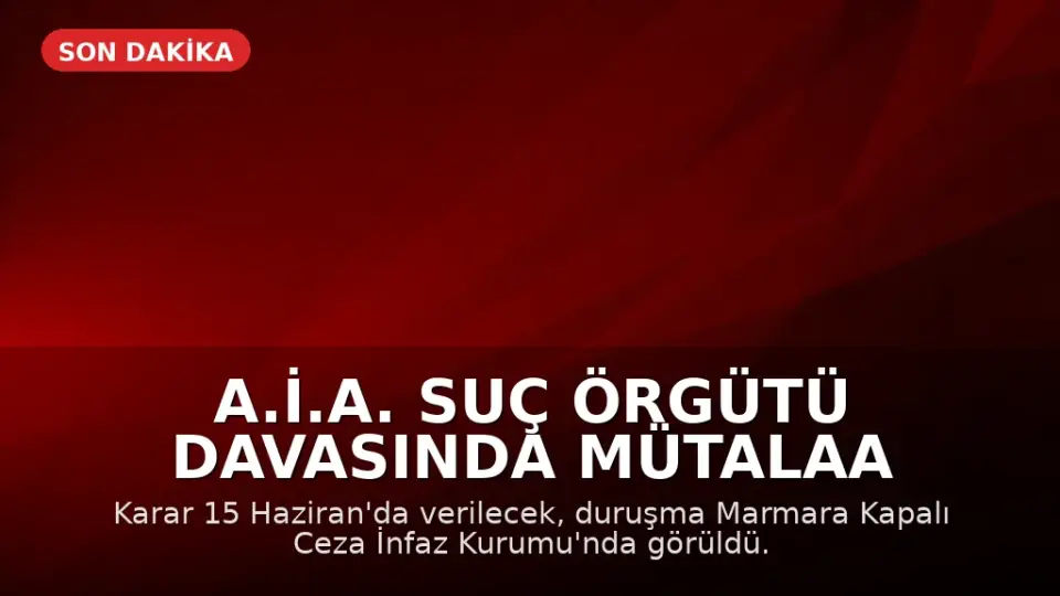 A.İ.A. Suç Örgütü Davasında Mütalaa Açıklandı