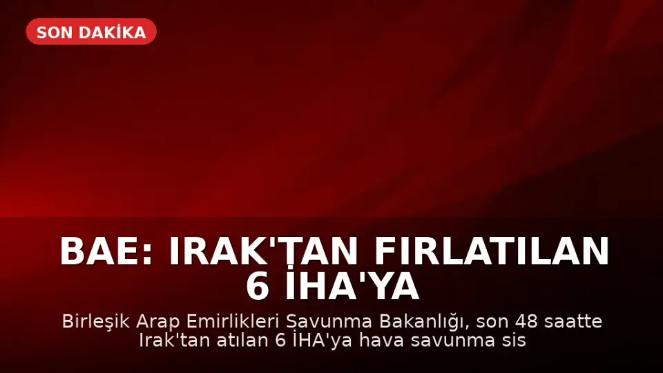 BAE: Irak'tan Fırlatılan 6 İHA'ya Müdahale Edildi