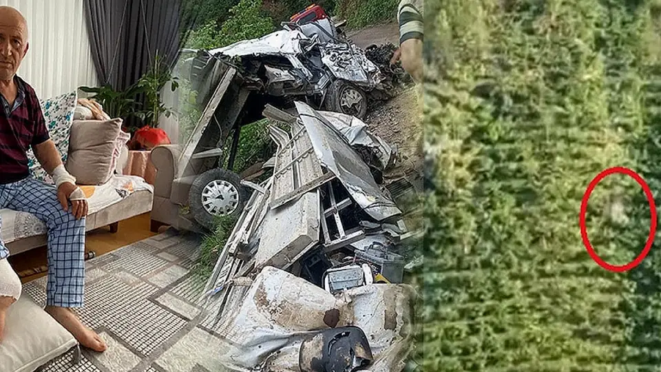 Giresun'da Sarp Araziden Yuvarlanan Kamyonet Kazasında Yaralılar Kurtuldu