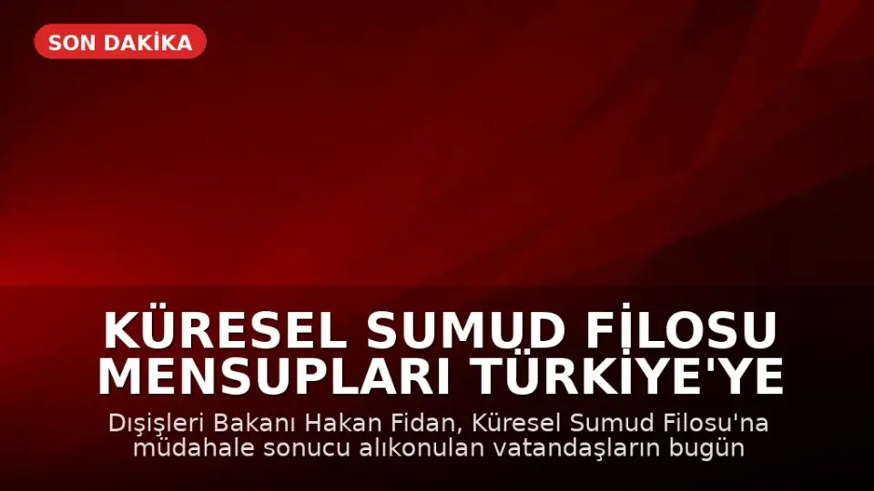 Küresel Sumud Filosu Mensupları Türkiye'ye Dönüyor
