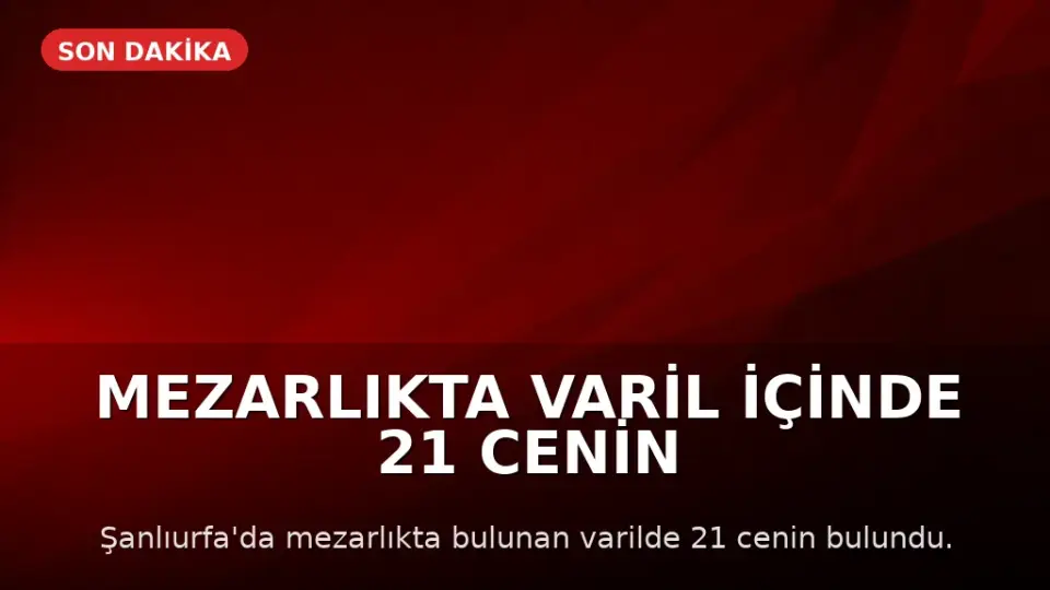 Mezarlıkta Varil İçinde 21 Cenin Bulundu