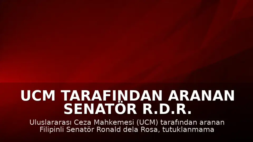 UCM Tarafından Aranan Senatör R.d.R. Senato Binasından Kaçtı