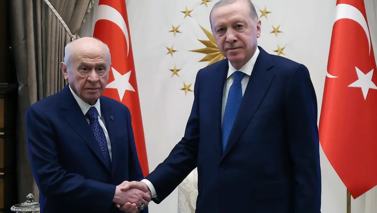 Erdoğan ve Bahçeli Beştepe'de Görüştü