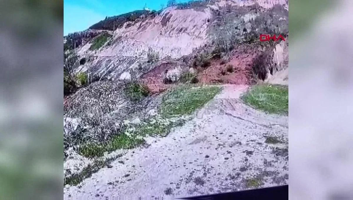 Tokat'ta Heyelan Anı Kameraya Yansıdı