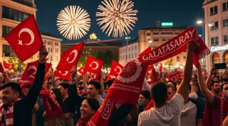 Galatasaray'ın Şampiyonluğu Türkiye Genelinde Coşkuyla Kutlandı