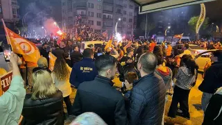 Galatasaray Şampiyonluğunu Afyonkarahisar'da Taraftarlar Kutladı