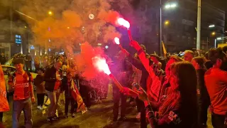 Galatasaray Taraftarları Zonguldak Sokaklarında Şampiyonluk Kutlaması Yaptı