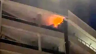 Siirt'te Şampiyonluk Kutlamasında Havai Fişek Kombiyi Ateşe Verdi
